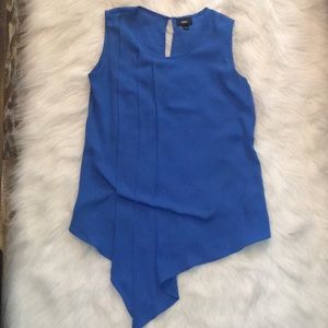 Blue Sleeveless Blouse